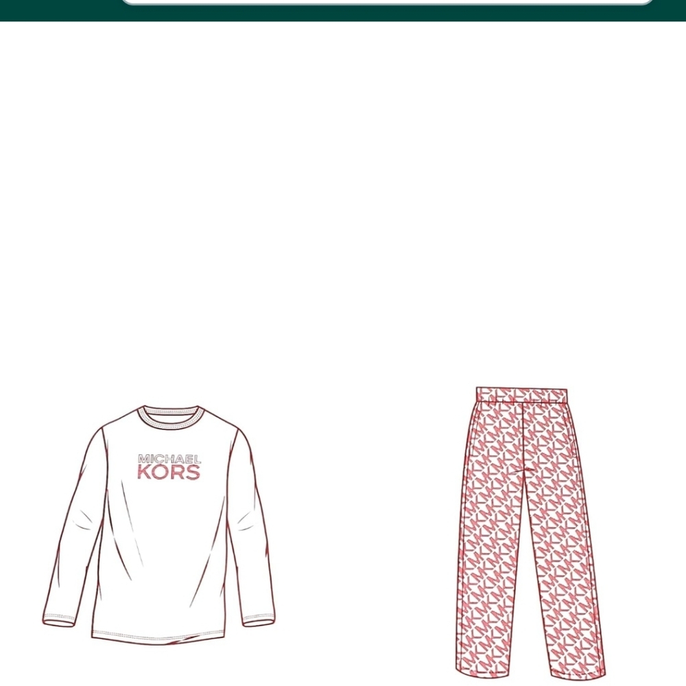 Michael Kors Conjunto de dormir de 2 piezas  para hombre, rojo talla M rojo